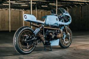 BMW R100 café racer in Gulf Blue by 72 Performance USA