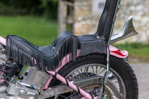 A 1977 Harley Shovelhead chopper by Hannah Meakin.