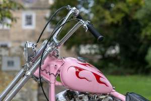 A 1977 Harley Shovelhead chopper by Hannah Meakin.