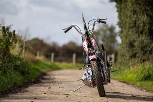 A 1977 Harley Shovelhead chopper by Hannah Meakin.