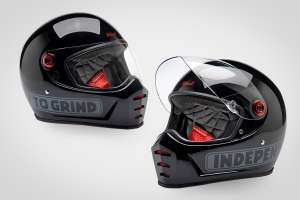 The new Independent x Biltwell Inc. Lane Splitter helmet