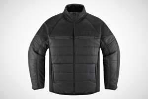 Ghost Puffer Jacket Black Front